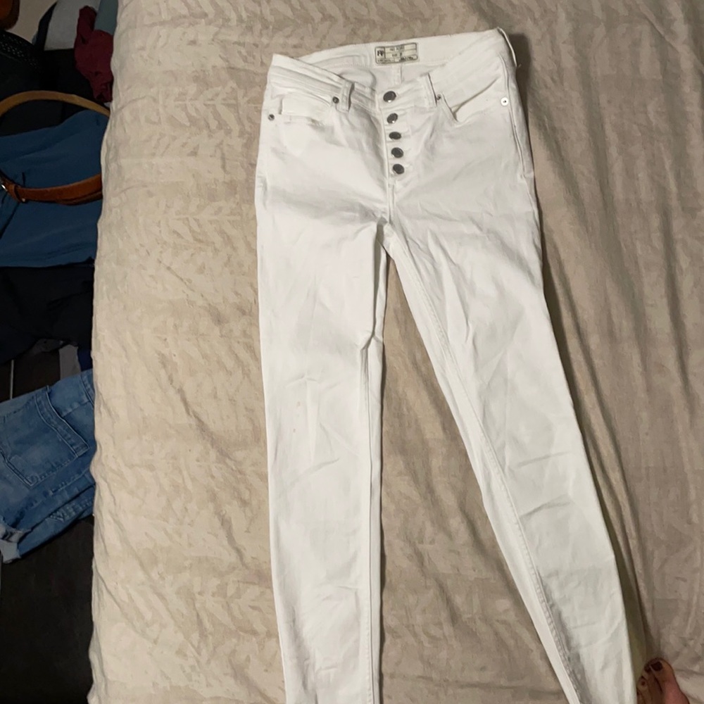 Free People White Skinny Jeans